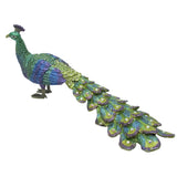 RUCINNI Large Peacock Jeweled Trinket Box, Purple