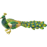 RUCINNI Large Peacock Jeweled Trinket Box, Green