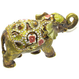 RUCINNI Floral Elephant Jeweled Trinket Box, Brown