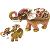 RUCINNI Floral Elephant Jeweled Trinket Box, Pink