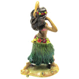 RUCINNI Hula Dancer Jeweled Trinket Box, Green