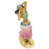RUCINNI Hula Dancer Jeweled Trinket Box, Pink