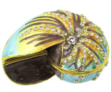 RUCINNI Shell Jeweled Trinket Box, Blue
