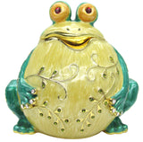 RUCINNI Round Frog Jeweled Trinket Box