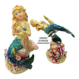 RUCINNI Mermaid Jeweled Trinket Box, Blue