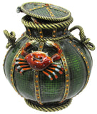 RUCINNI Crab Fishing Basket Jeweled Trinket Box