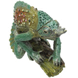 RUCINNI Chameleon Jeweled Trinket Box, Green