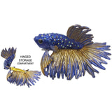 RUCINNI Beta Fish Jeweled Trinket Box, Blue