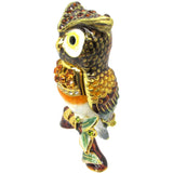 RUCINNI Owl Branch Jeweled Trinket Box