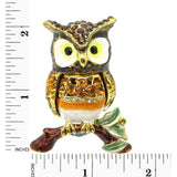 RUCINNI Owl Branch Jeweled Trinket Box