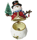 RUCINNI Snowman Jeweled Trinket Box