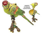RUCINNI Parakeet Jeweled Trinket Box, Red