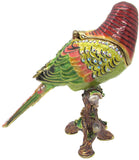 RUCINNI Parakeet Jeweled Trinket Box, Red