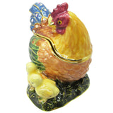 RUCINNI Hen Baby Chicks Jeweled Trinket Box