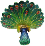 RUCINNI Peacock Jeweled Trinket Box