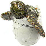 RUCINNI Hatching Sea Turtle Jeweled Trinket Box