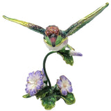RUCINNI Hummingbird Jeweled Trinket Box, Purple