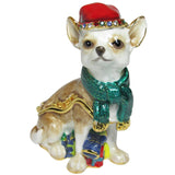 RUCINNI Chihuahua Jeweled Trinket Box