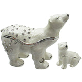 RUCINNI Polar Bear Cub Fish Jeweled Trinket Box