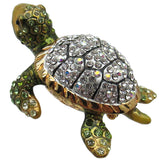 RUCINNI Turtle Jeweled Trinket Box, Clear