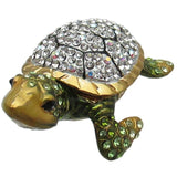 RUCINNI Turtle Jeweled Trinket Box, Clear