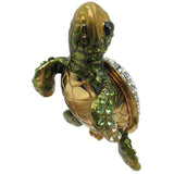 RUCINNI Turtle Jeweled Trinket Box, Clear