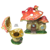 RUCINNI Cottage Mushroom Jeweled Trinket Box