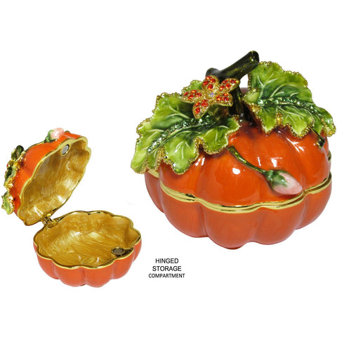 RUCINNI Pumpkin Jeweled Trinket Box