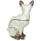 RUCINNI Siamese Cat Jeweled Trinket Box