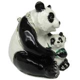 RUCINNI Mama Baby Panda Jeweled Trinket Box
