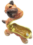 RUCINNI Pug Puppy Jeweled Trinket Box