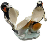 RUCINNI Penguin Pair Jeweled Trinket Box