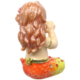 RUCINNI Mermaid Jeweled Trinket Box, Orange